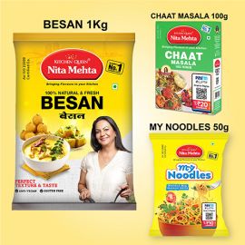 3 PACK - SPECIAL OFFER - Besan 1Kg, Chaat Masala 100g, My Noodles 50g
