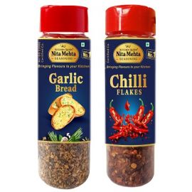 Combination of Garlic Bread Seasoning 70g Sprinkler and Chilli Flakes Seasoning 60g Sprinkler