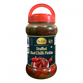 Stuffed Red Chilli Pickle 1Kg - Finger licking masala stuffed in whole Red Chilies