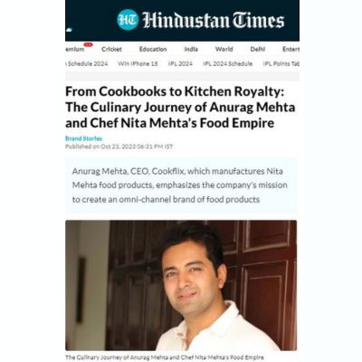 From Cookbooks to Kitchen Royalty: The Culinary Journey of Anurag Mehta and Chef Nita Mehta's Food Empire