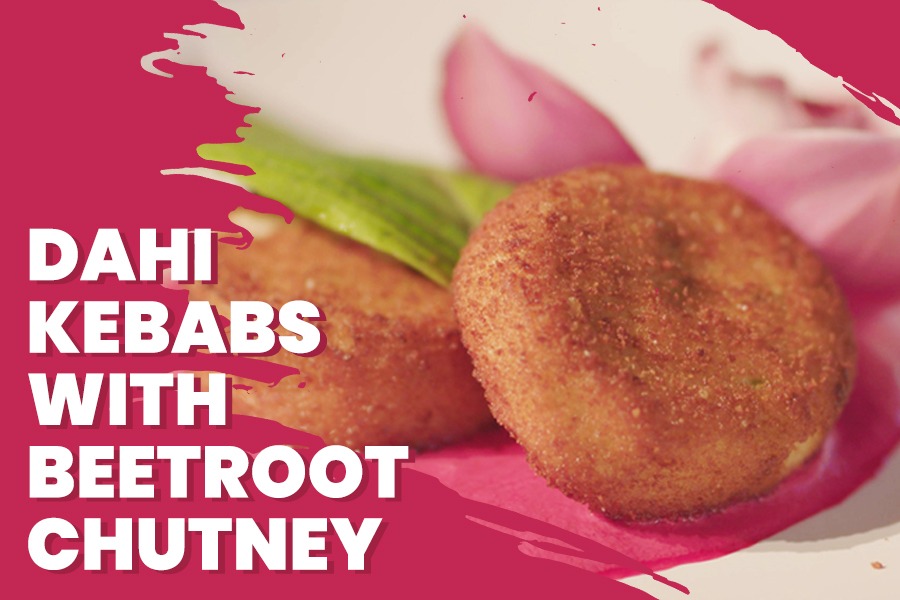 Dahi Kebabs with Beetroot Chutney