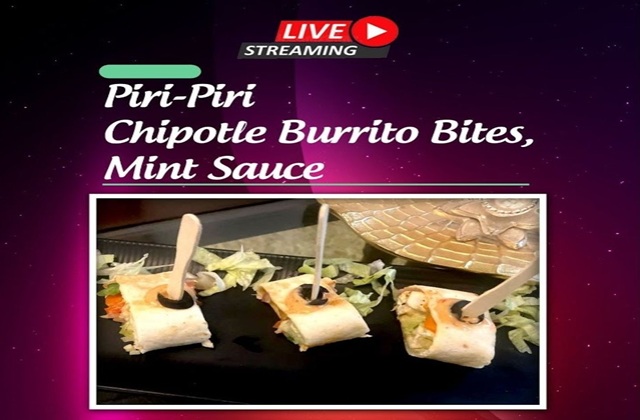Piri-Piri Chipotle Burrito Bites, Mint Sauce